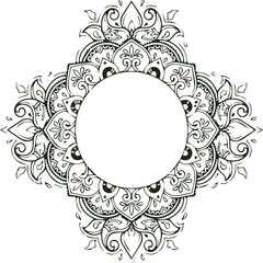 Beautiful flower art and mandala vector design