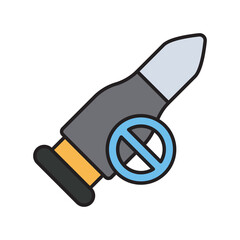 anti terrorism day color line icon with white background vector stock illustration