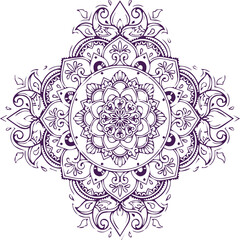 Beautiful flower art and mandala vector design