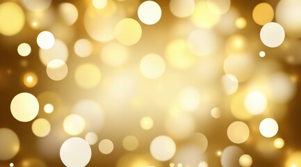 Obraz premium Abstract golden bokeh background with blurred lights.