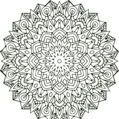 Fototapeta premium Beautiful flower art and mandala vector design