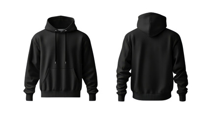 Hoodie front and back transparent background