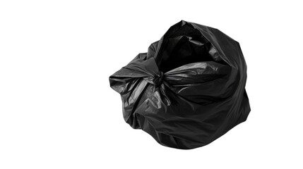 Black garbage bag transparent background
