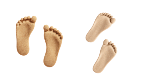 Footprints on beach symbolize love journey, capturing moments of togetherness and connection