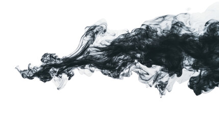 Obraz premium Black smoke transparent background
