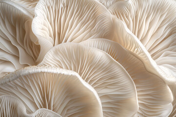 Close-Up of Delicate Oyster Mushroom