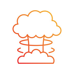 explosion gradient icon with white background vector stock illustration
