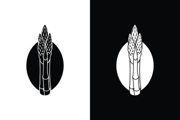 Modern Asparagus Glyph Icon. Perfect for Apps and Websites