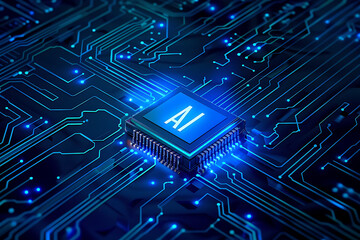 AI Chip on Circuit Board