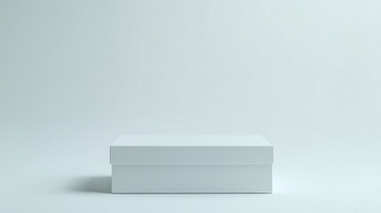 A white box is on a white background
