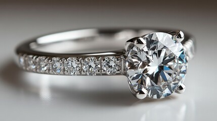 A diamond ring with a band of diamonds