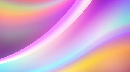 Obraz premium Bioluminescent colors smoothly transitioning in a geometric abstract design, emphasizing vibrant glows, seamless color blending, and natural light effects