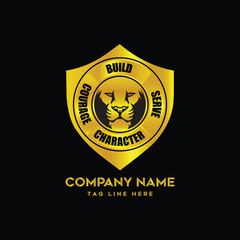 Fototapeta premium Emblem tiger face logo vector illustration, 3D tiger face logo