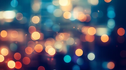 Fototapeta premium Abstract colorful bokeh lights with soft blurred circle shapes, vibrant background illustration