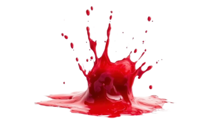 red paint stain transparent background