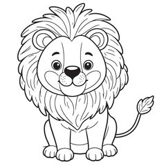 tiger line art on white background 