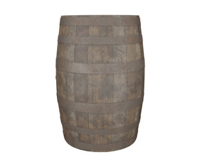 Obraz premium 3d rendering wooden whiskey barrel