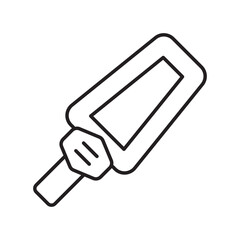 metal detector line icon with white background vector stock illustration