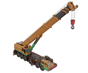 3d rendering crane with long arm