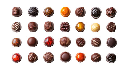 Fototapeta premium chocolate balls transparent background