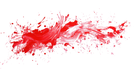 red paint stain transparent background