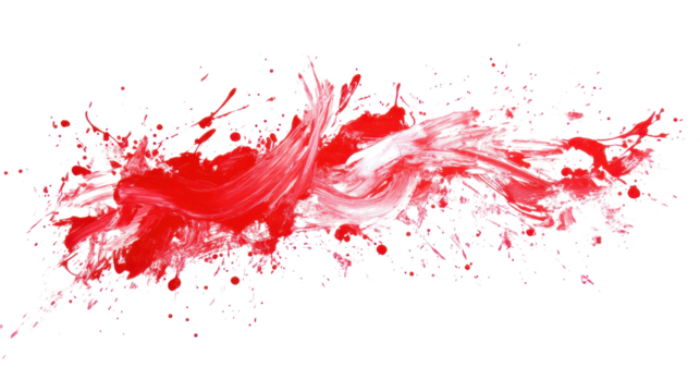 red paint stain transparent background