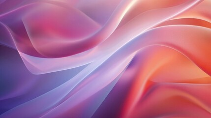 Fototapeta premium A digital abstract design with smooth, flowing shapes and gradients blending seamlessly into each other.