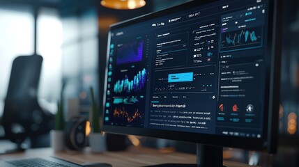 A digital dashboard showing an update notification, with release notes outlining the changes.