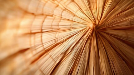 Dried Palm Leaves Arranged In A Radial Pattern