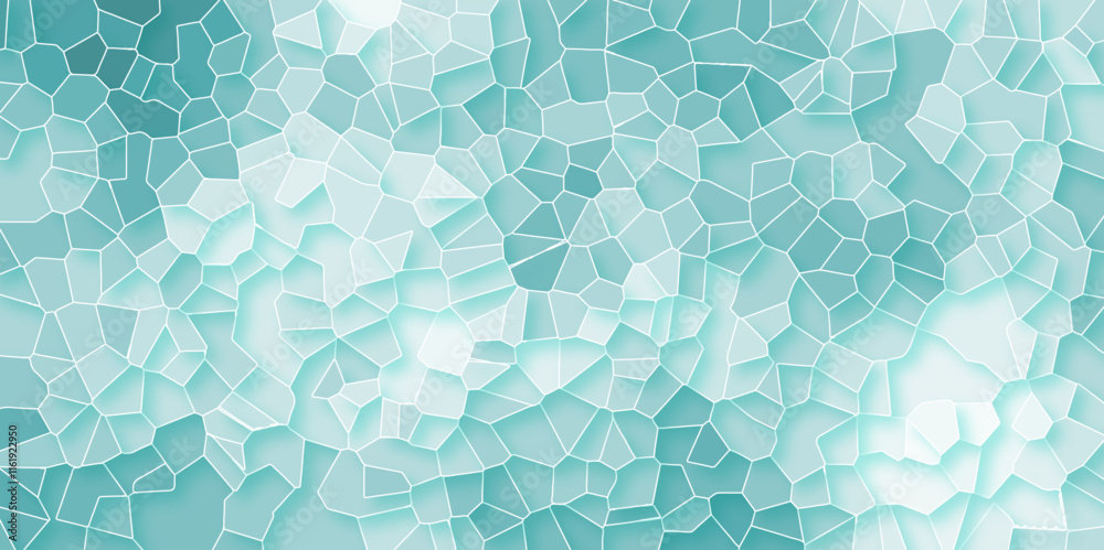Aufkleber seamless emerald blue mosaic texture with geometric abstract design . perfect for backgrounds, digit
