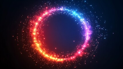 Fototapeta premium Luminous Circular Energy Burst Abstract Design