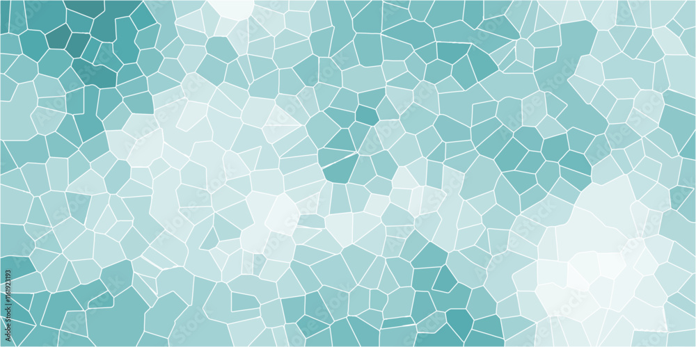 Poster seamless emerald blue mosaic texture with geometric abstract design . perfect for backgrounds, digit