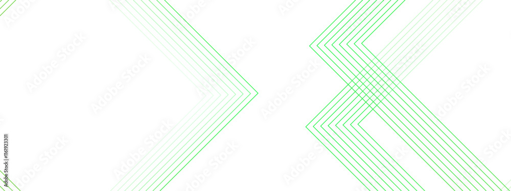 Aufkleber Minimalist Abstract Green Gradient Lines with Chevron Design on White Background. Modern Geometric Illustration for Digital Art and Creative Projects. Blue gradient geometric lines pattern