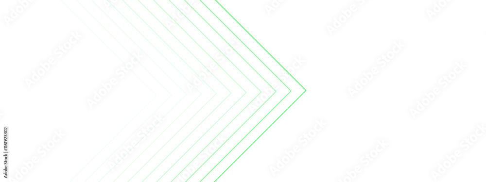 Aufkleber Minimalist Abstract Green Gradient Lines with Chevron Design on White Background. Modern Geometric Illustration for Digital Art and Creative Projects. Blue gradient geometric lines pattern