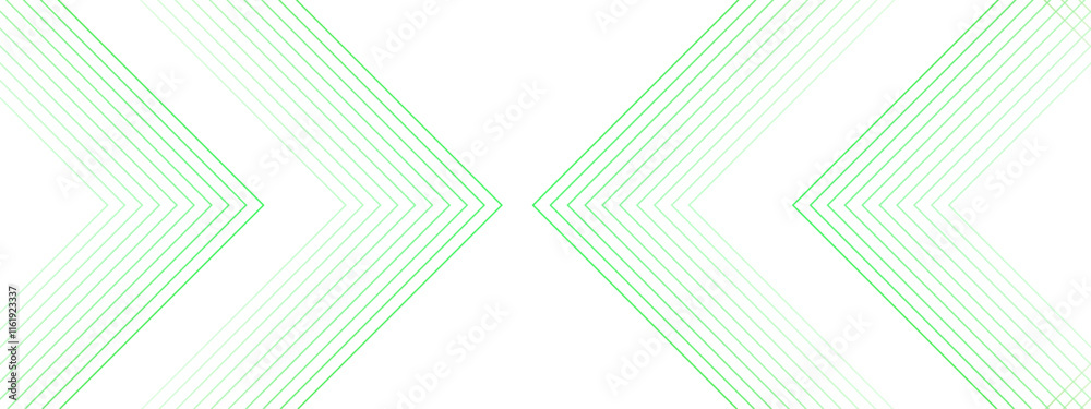 Poster Minimalist Abstract Green Gradient Lines with Chevron Design on White Background. Modern Geometric Illustration for Digital Art and Creative Projects. Blue gradient geometric lines pattern