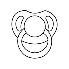 Pacifier icon vector illustration with white background.