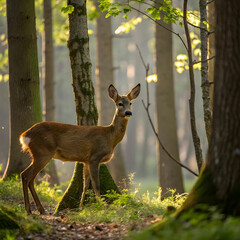 roe deer in forest caprioles caprioles wild roe de