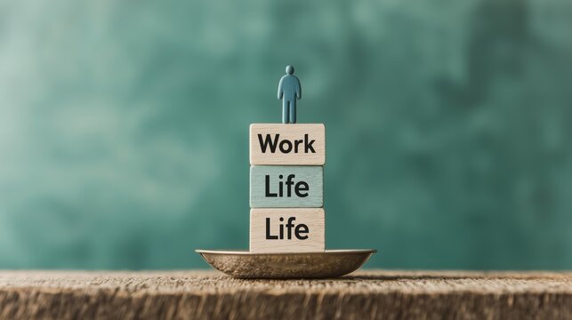 Balancing work and life office setting conceptual image focused environment professional viewpoint