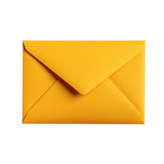 Bright Yellow Envelope Isolated on Black Background for Mailing Use