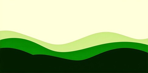 Obraz premium Abstract Green Hills Background: Nature, Landscape, Waves, Eco