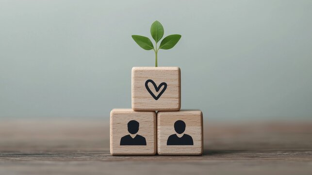 Growing connections nurturing relationships and nature indoor environment inspirational concept