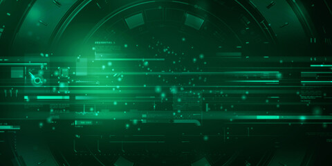 2d illustration Abstract futuristic electronic circuit technology background