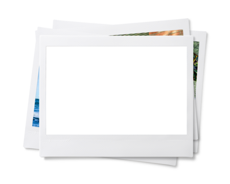 積み重ねられたポラロイドフィルムの画像合成用テクスチャー