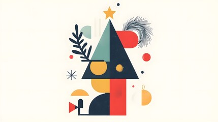 Abstract Geometric Christmas Tree Design