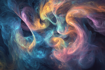 Fototapeta premium A vibrant abstract swirl of colors representing dynamic energy and creativity, perfect for digital and design projects.