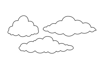 Cloud and sun weather continuous one line drawing of Abstract and minimalist outline vector art design