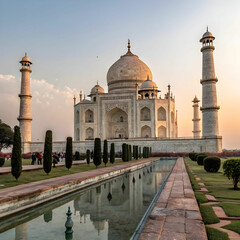 Fototapeta premium mesmerizing shot of the famous historic Taj mahal