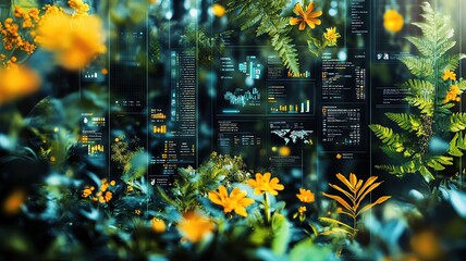 Floral data visualization in a modern design.