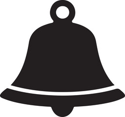 bell icon silhouette style vector minimal art illustration on a white background.
