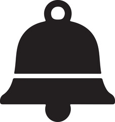 Naklejka premium bell icon silhouette style vector minimal art illustration on a white background. 